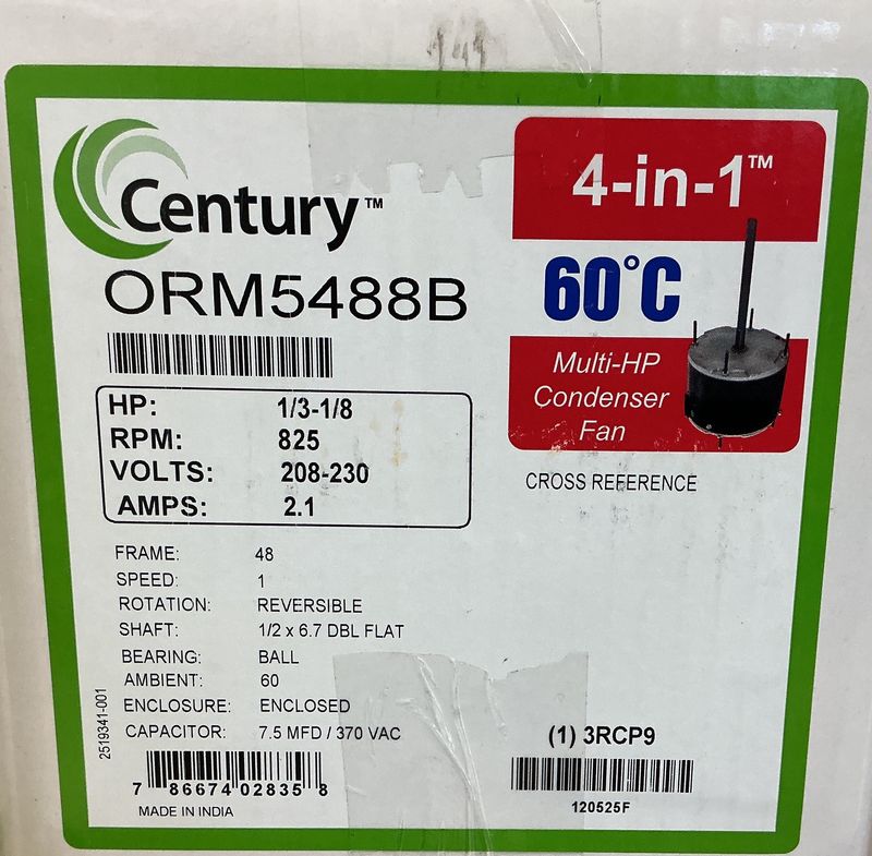 Century 1/3-1/8 Condenser Fan motor