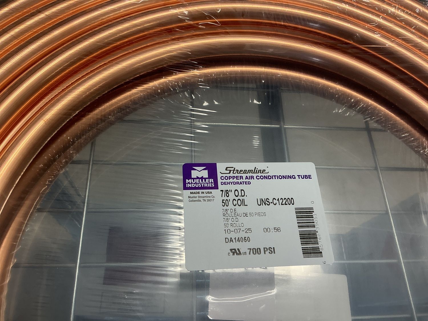 7/8 copper roll 50FT
