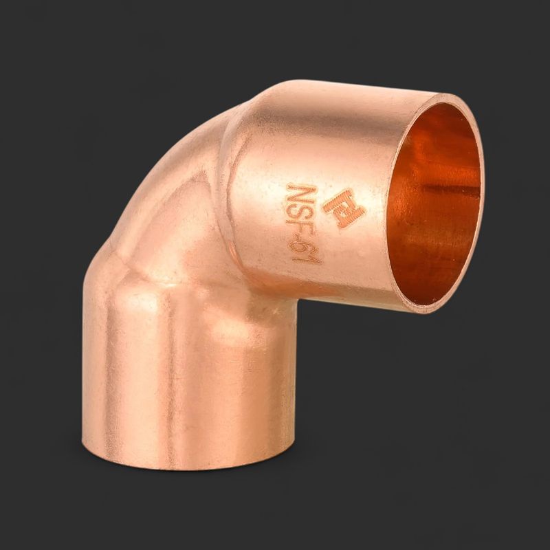 3/4 90 Copper Elbow short
