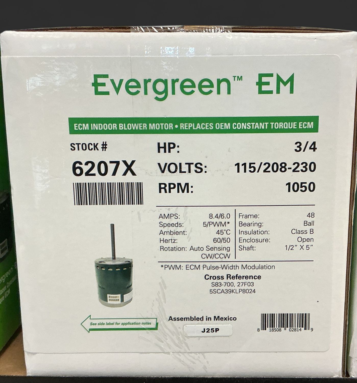 Evergreen 3/4 HP X13 6207X