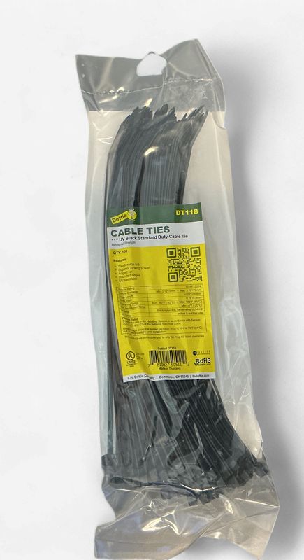 100 pk Black Zip Ties