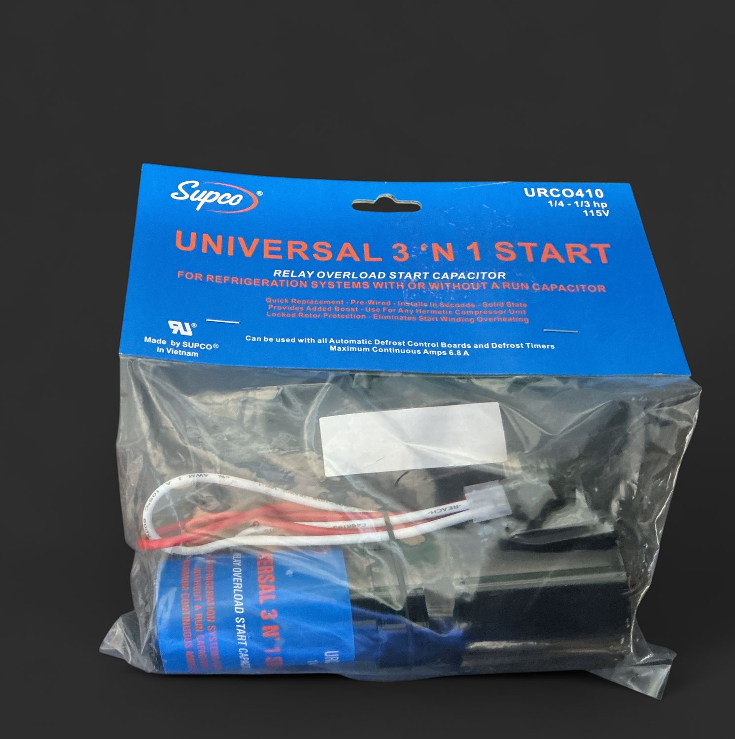 Universal hard start kit  Supco 1/4-1/3