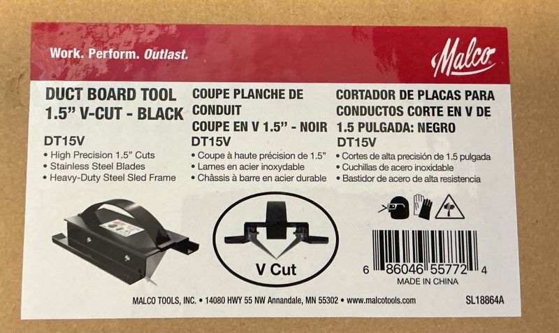 1 1/2" Duct board cut tool