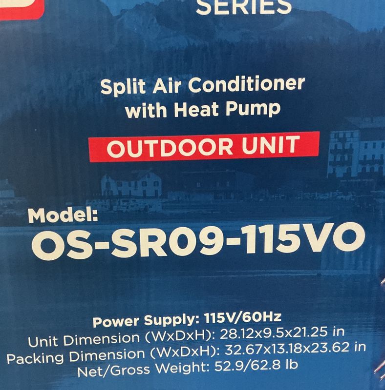 R32 9K Outdoor HP 115V Olmo Sierra Single-Zone