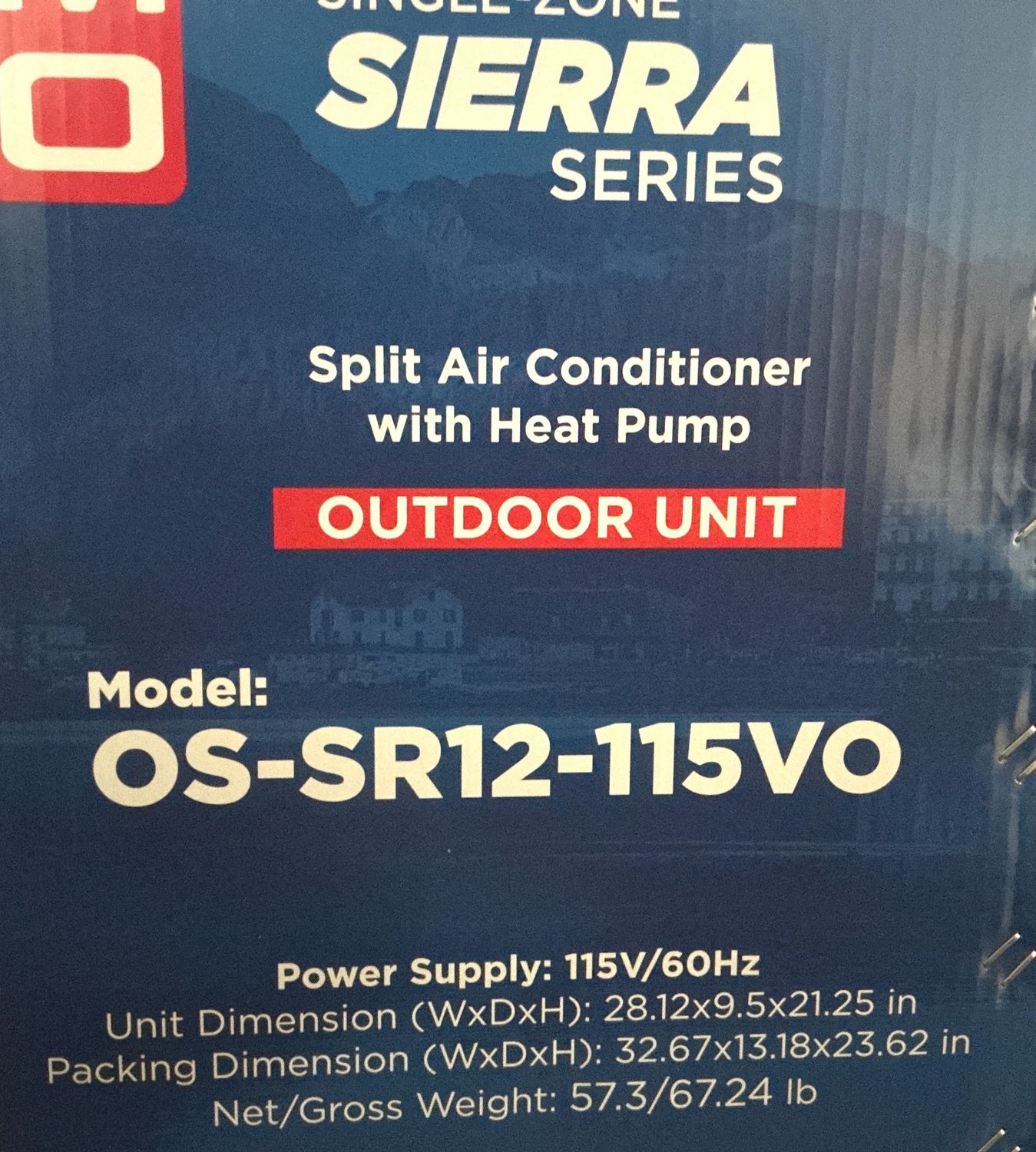 R32 12K Outdoor HP 115V Olmo Sierra Single �Zone