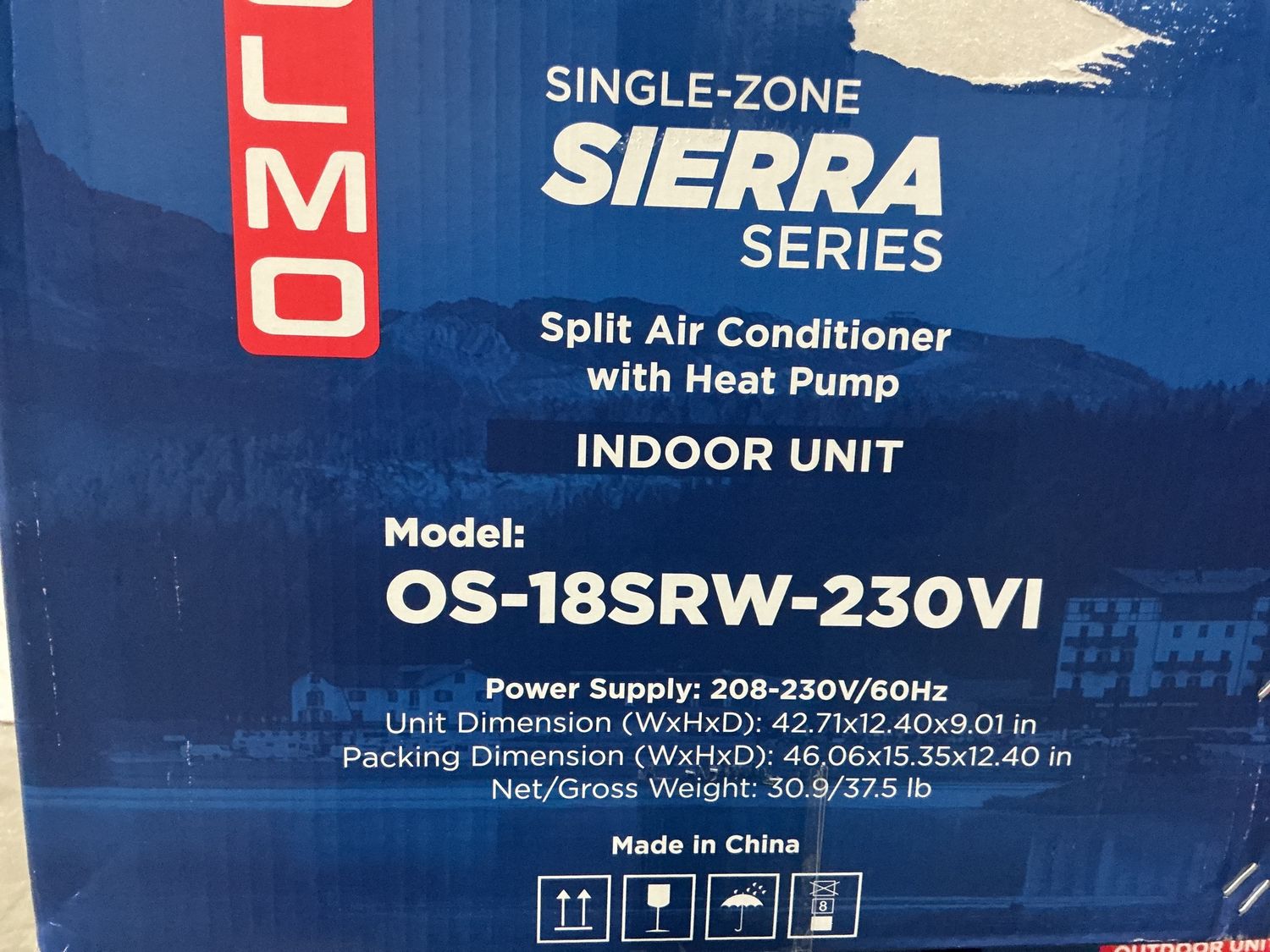 R32 18K Indoor HP 230V Olmo Sierra Single-Zone