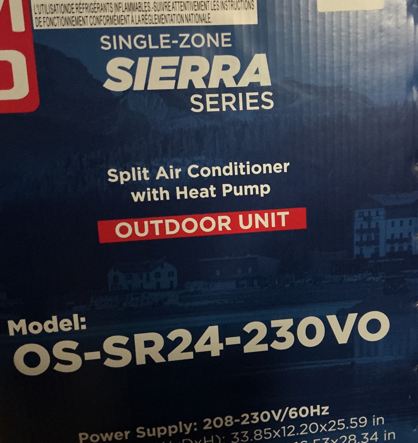 R32 24K Outdoor HP 230V Olmo Sierra Single� Zone
