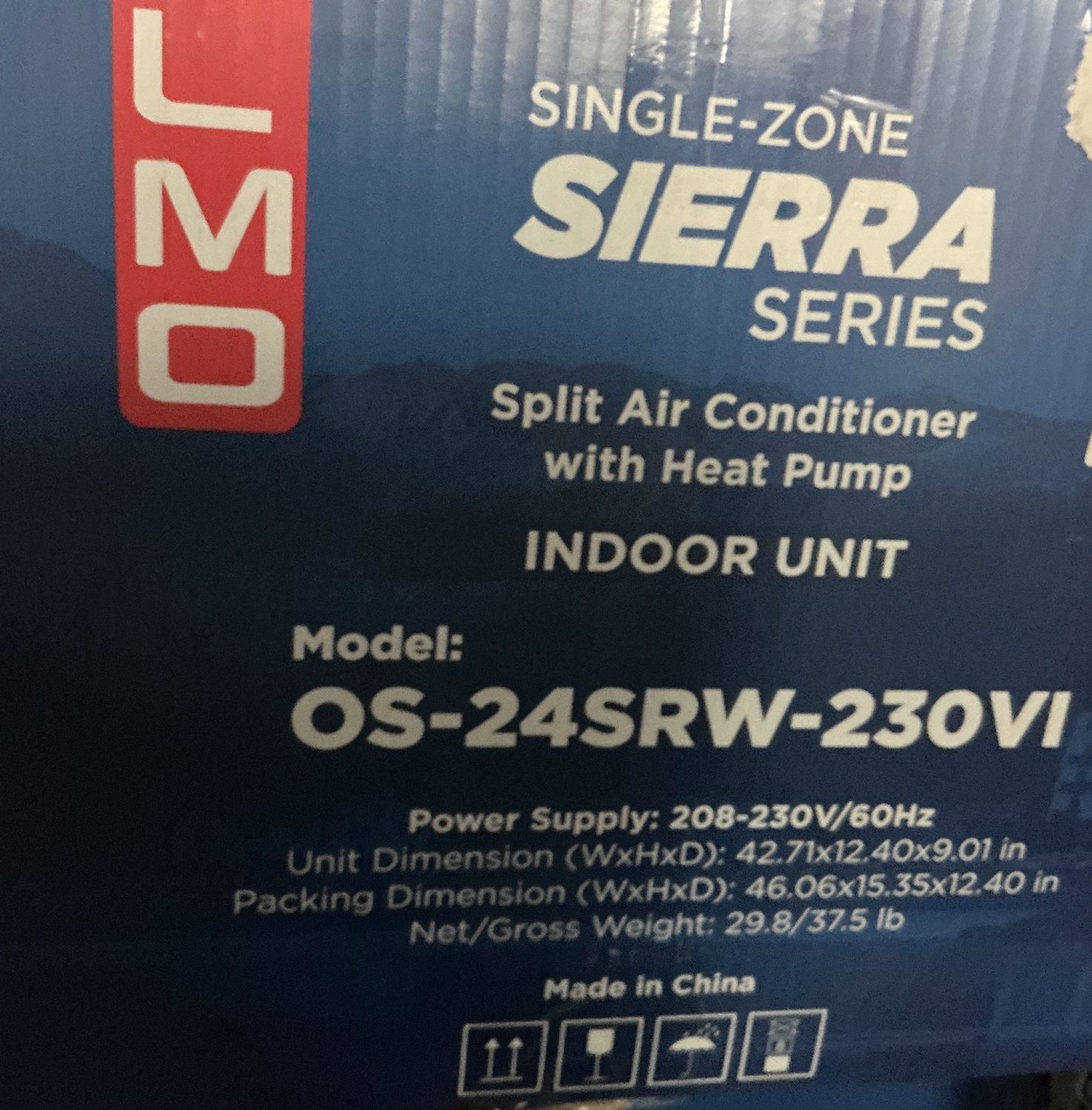 R32 24K Indoor HP 230V Olmo Sierra Single-Zone