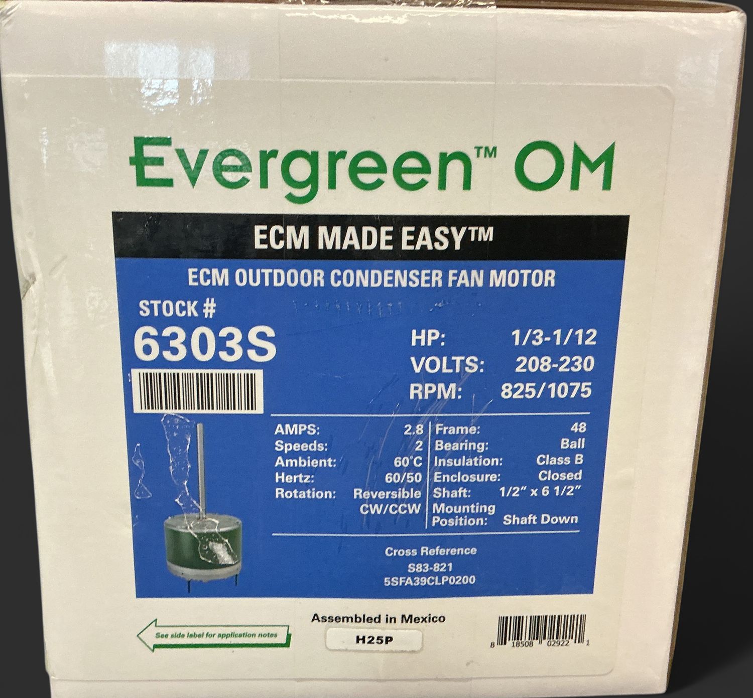 3/4 hp 825/1075 2 SP CFM