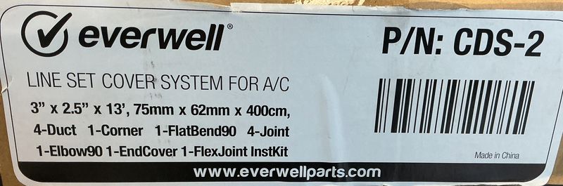 Mini split cover pvc 3" 13ft