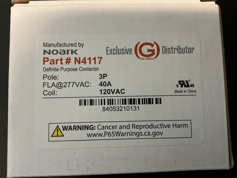 Noark 3 Pole Contactor 40A