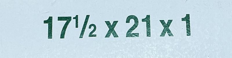 17-1/2x21x1 Pleated Filter