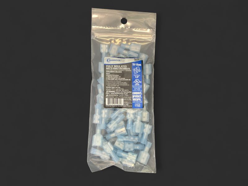Male/Female connectors 50pk 16-14AWG