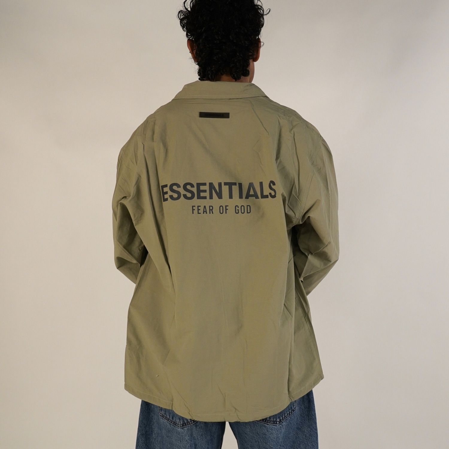 Fear of God Essentials FW20 Coach Jacket Sage