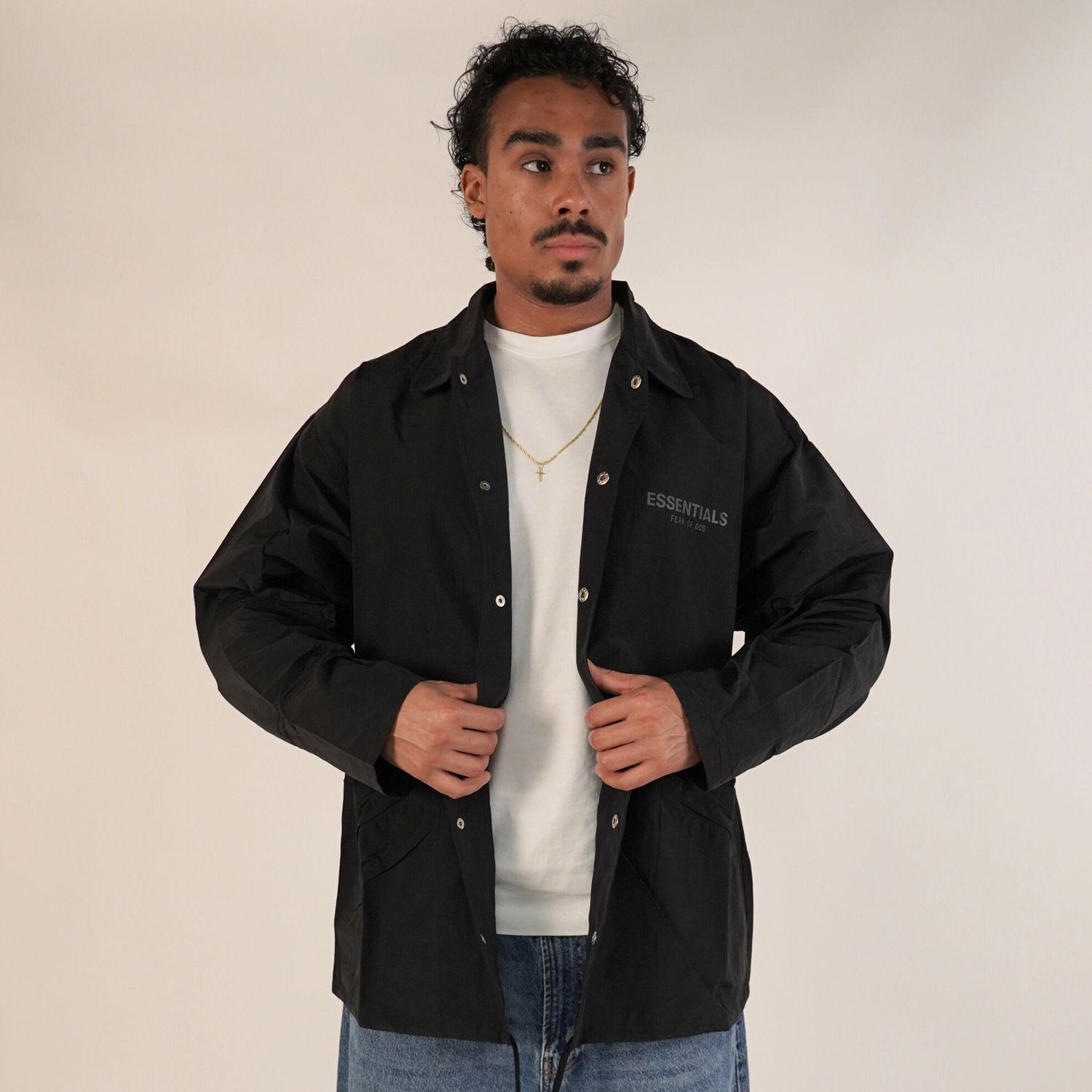 Fear of God Essentials FW20 Coach Jacket Black