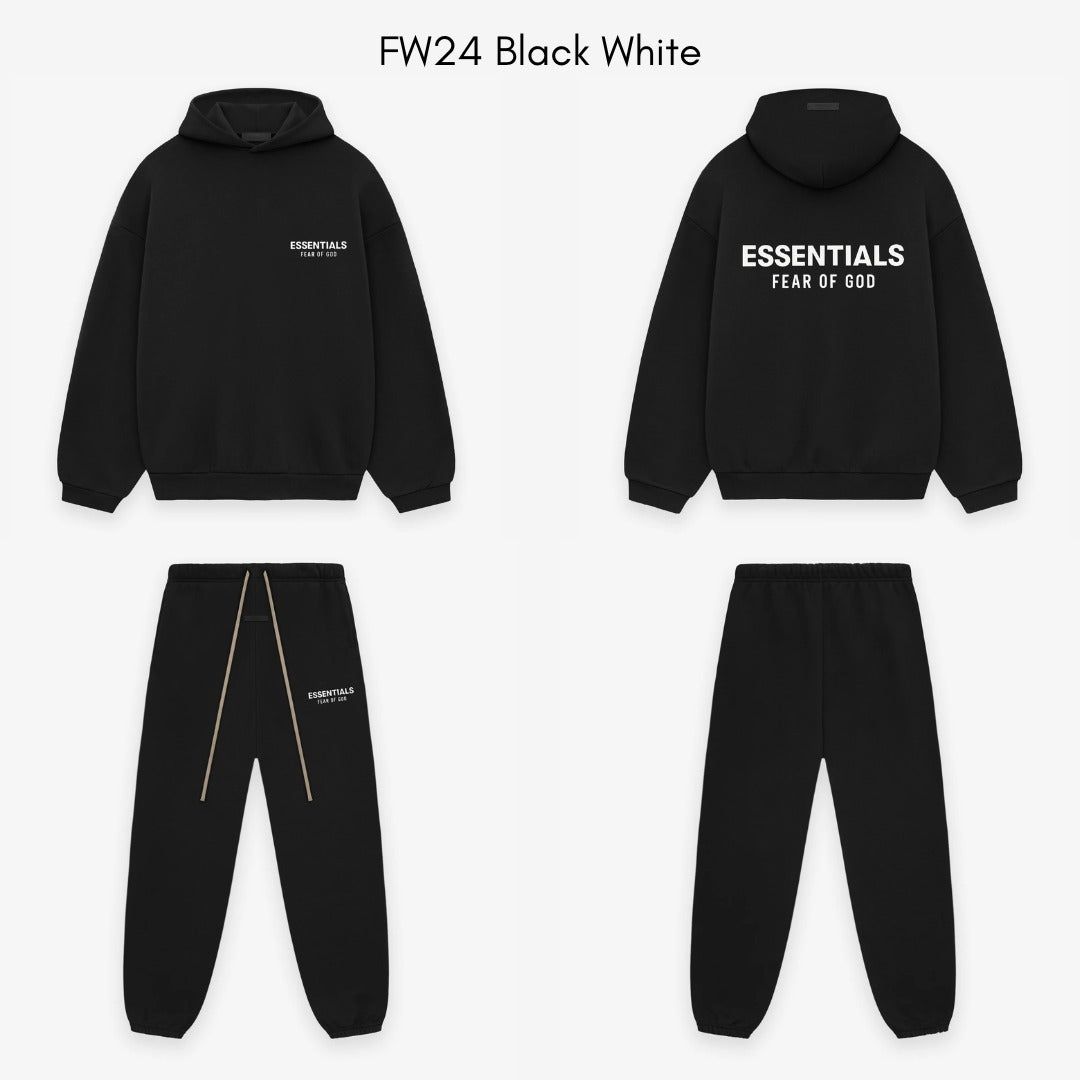Fear of God Essentials FW24 Black White Full set