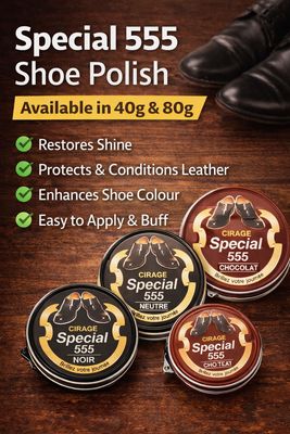 Shoe 555 Polish 40G (Black &amp; Brown)