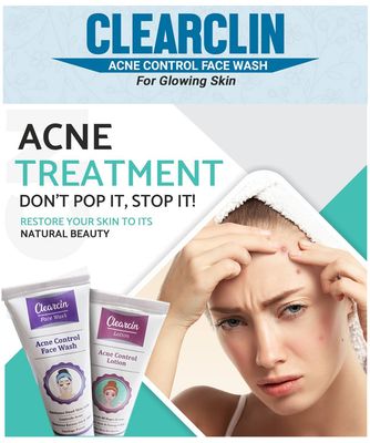 COMBO Clearcin Acne Face Wash  &amp; Lotion 100ml X 6