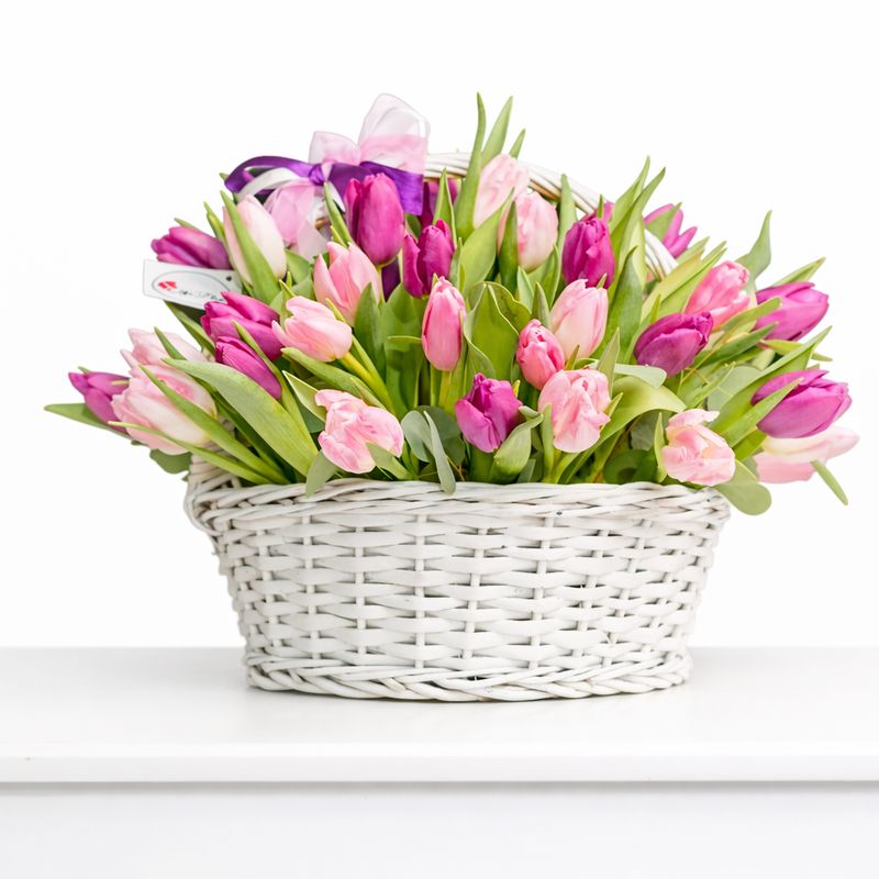 Bouquet DAWN Tulipas no cesto