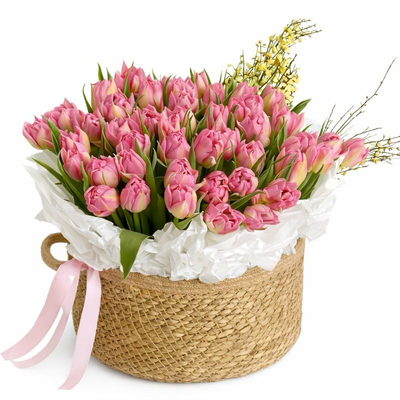 Bouquet SOFTNESS Tulipas no cesto