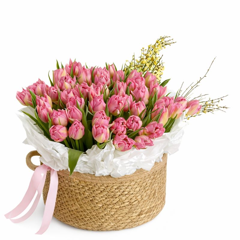 Bouquet SOFTNESS Tulipas no cesto