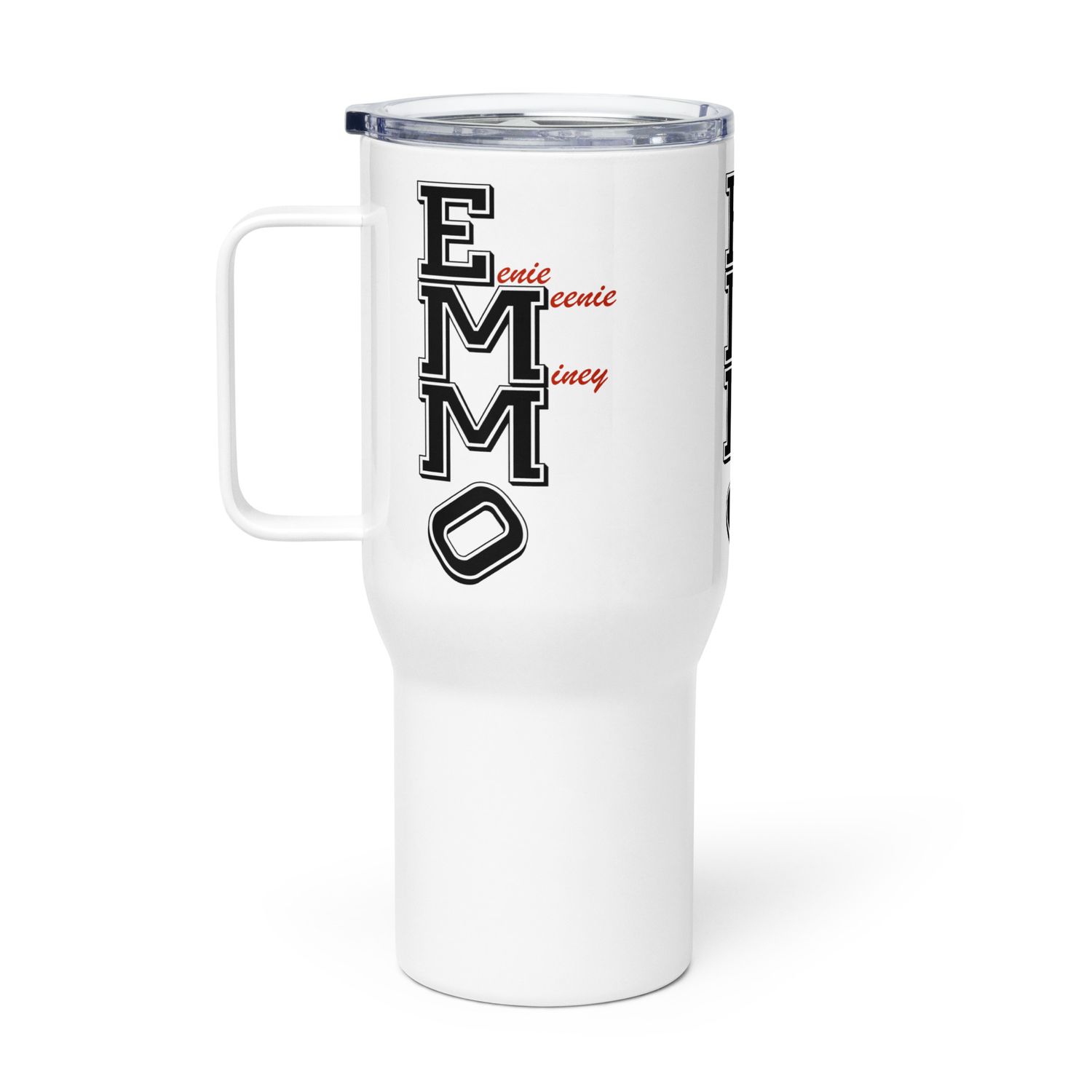 Travel mug with a handle