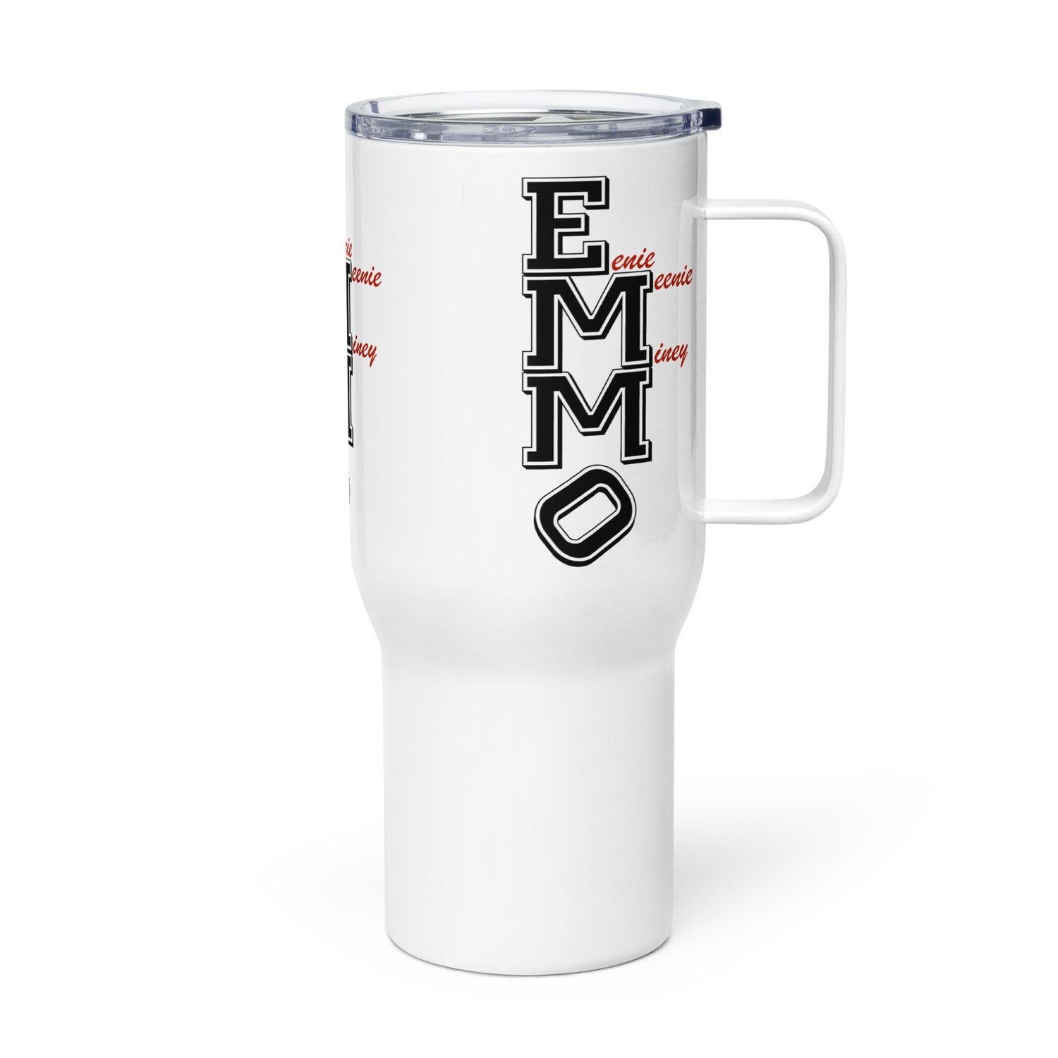 Travel mug with a handle