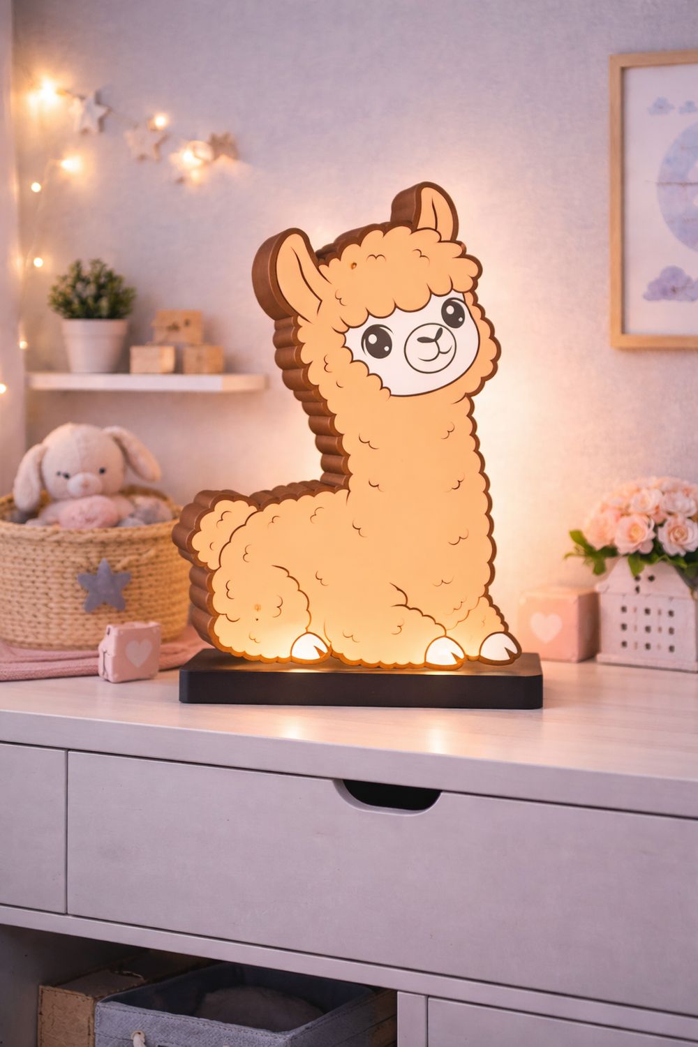 Lampka Nocna 3D LED „Przytulna Lama”