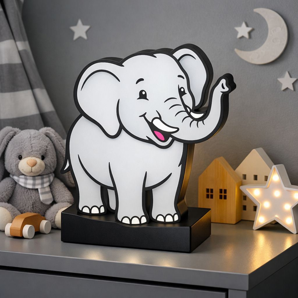Lampka Nocna 3D LED „Słonik” Lampka Nocna 3D LED „Słonik”