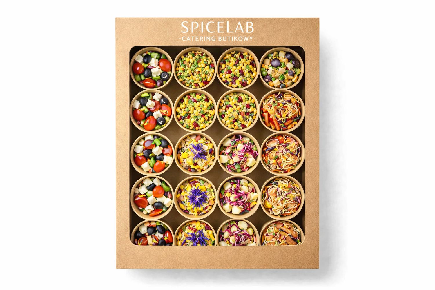 Mini Salad Box Extra– zestaw sałatek (24 szt.)