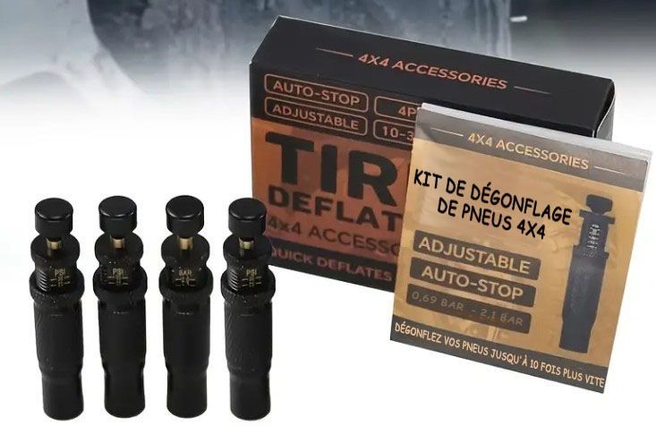 Kit de dégonflage de pneus 4x4 - "Auto-Stop"