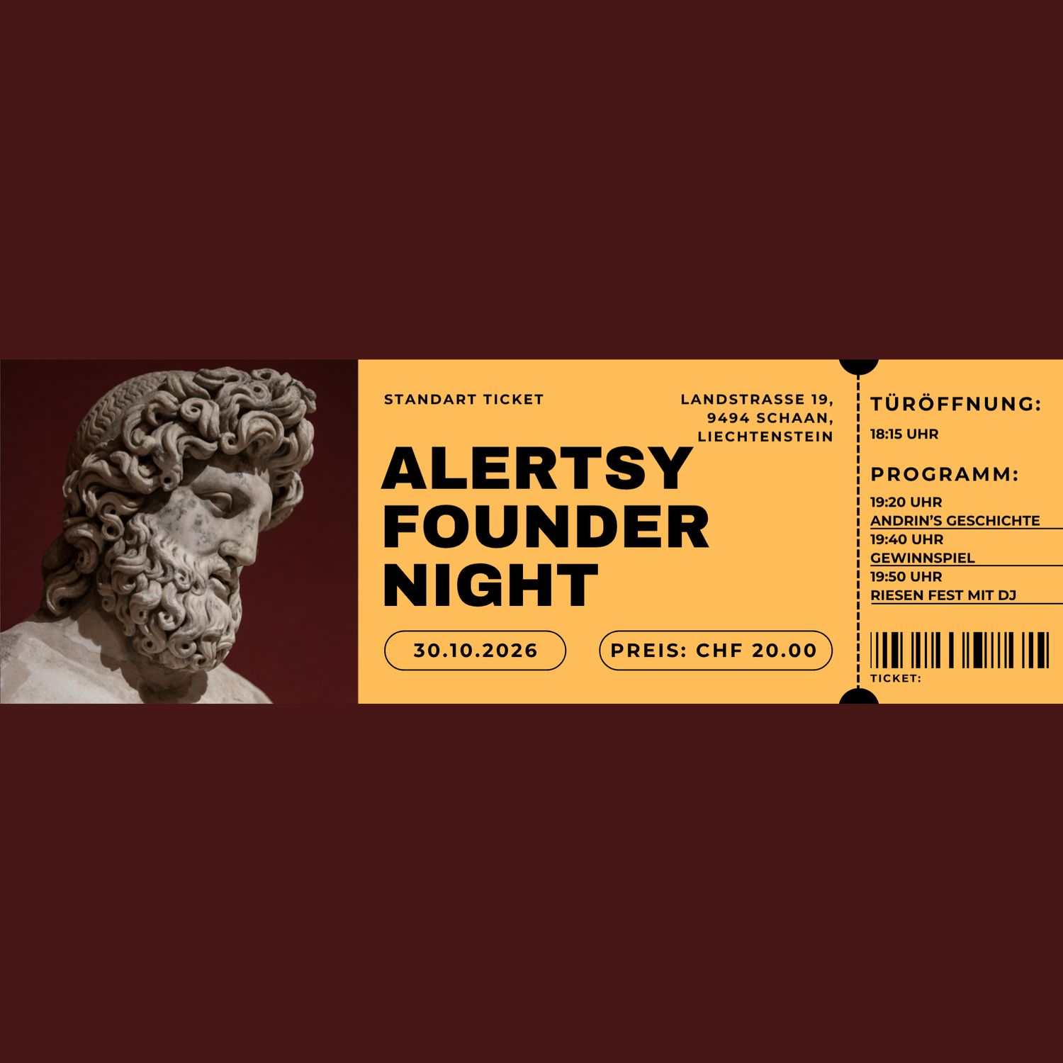 STANDART TICKET (Info - Link in Beschreibung)