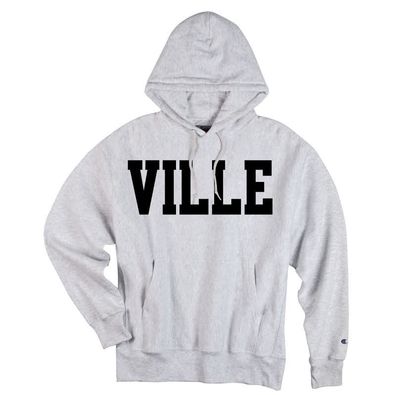 Champion Reverse Weave Hood with Twill Ville Silver Grey