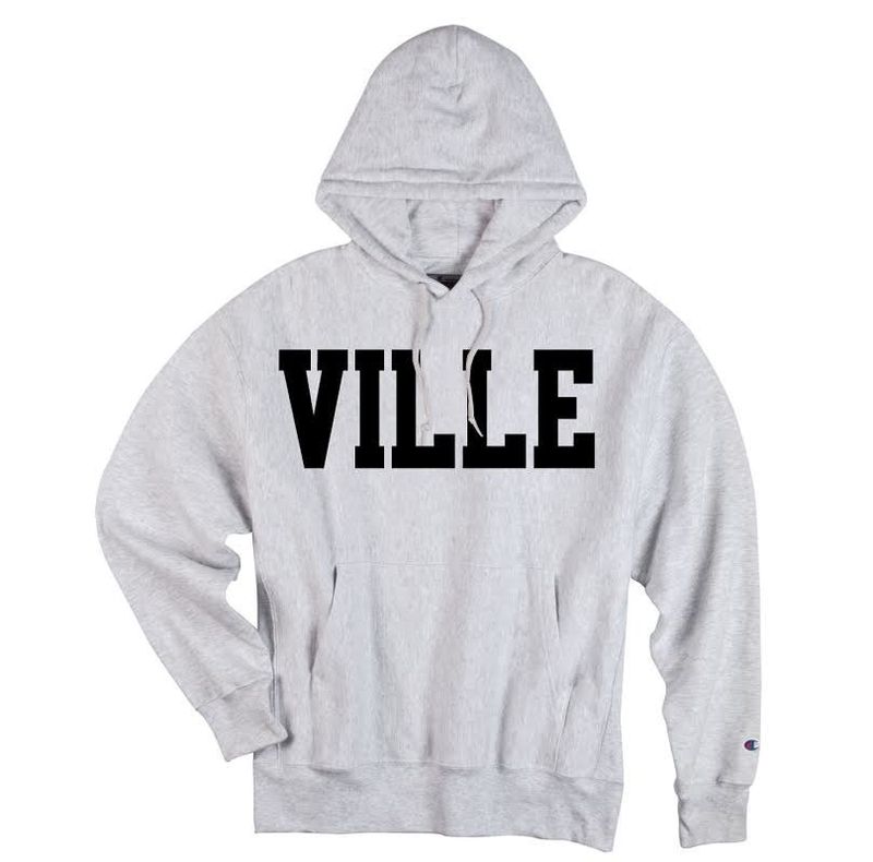 Champion Reverse Weave Hood with Twill Ville Silver Grey