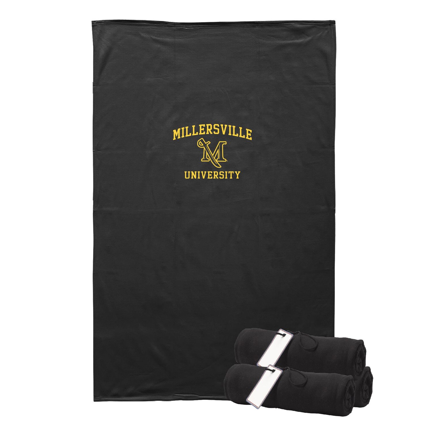 M Sword Sweatshirt Throw Blanket, Color: BLACK