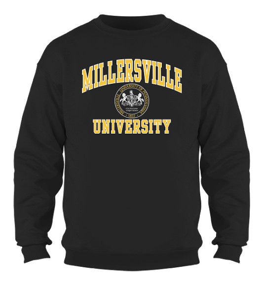 Millersville Seal Crewneck Black, Size: LARGE