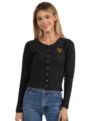 Button Front Embroidered Cardigan