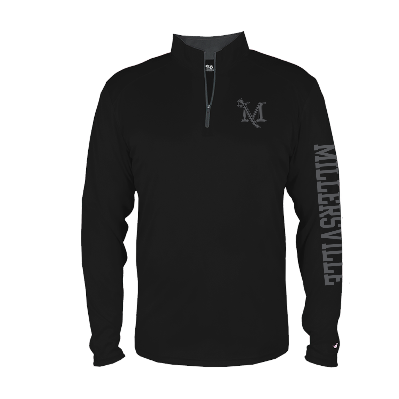 B-Core 1/4 Zip with Grey Ink