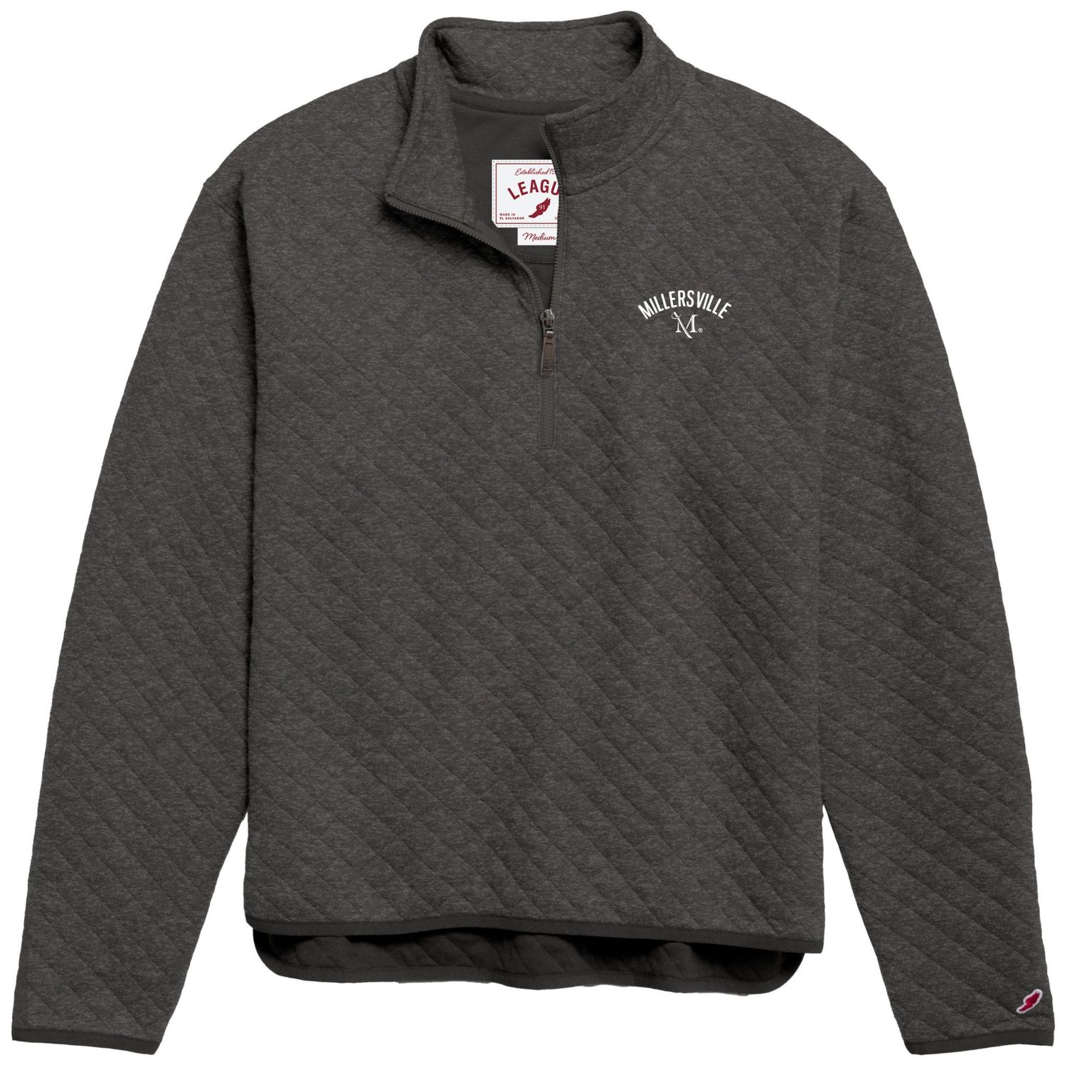 Quilted Highland 1/4 Zip Heather Smoke