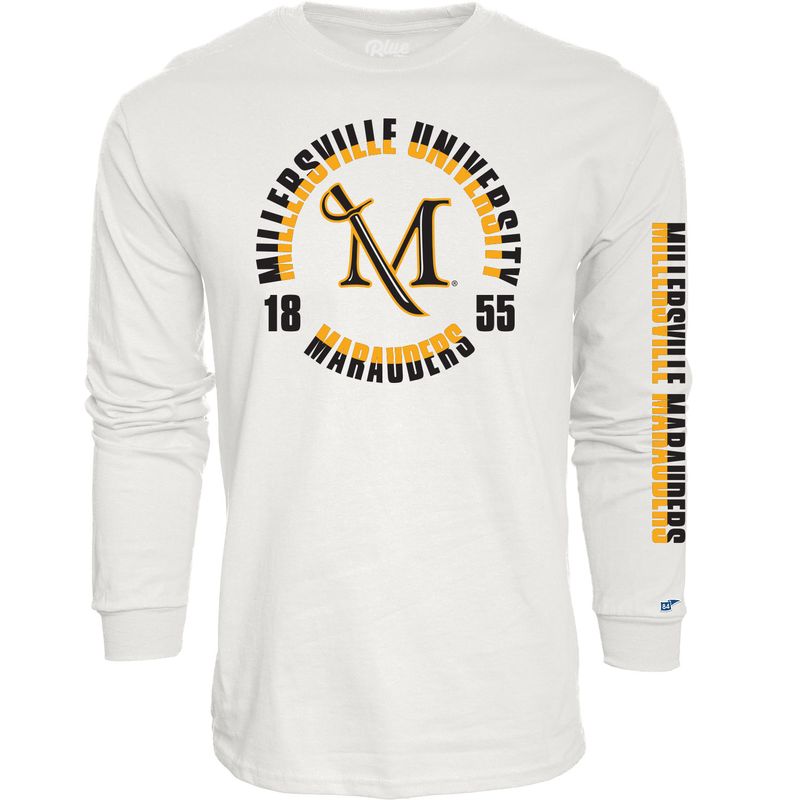 White Ringspun Longsleeve Tee with Sleeve Print