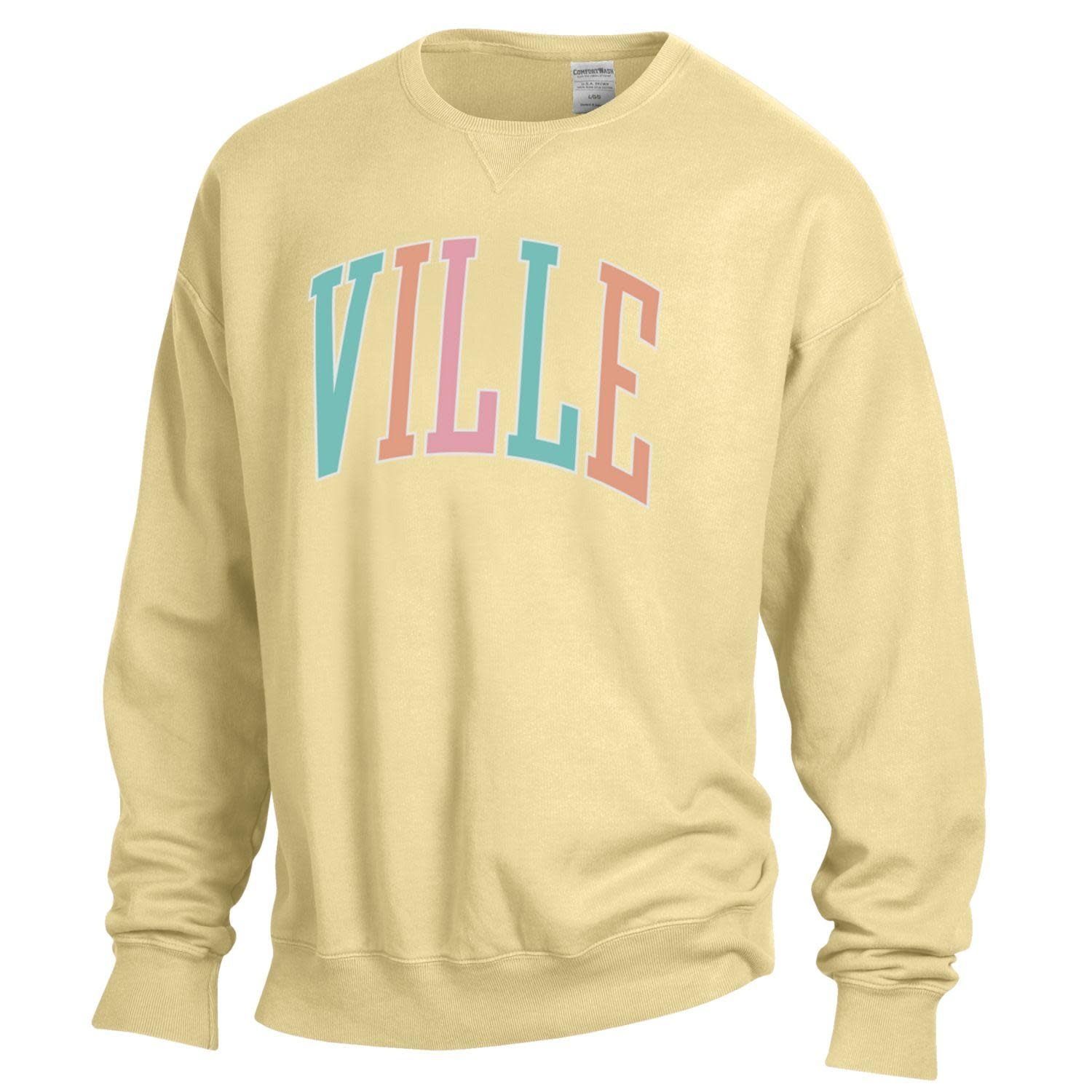Comfort Wash Colorful Ville Crew Squash