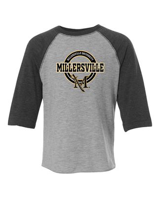 Toddler Raglan 3/4 Sleeve Tee Vintage Heather and Vintage Smoke