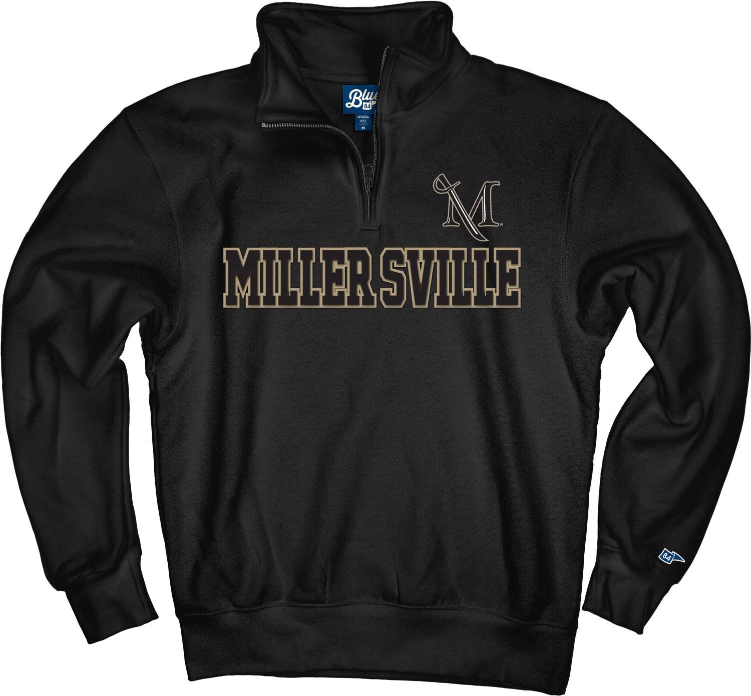 Felt Millersville 1/4 Zip, Color: BLACK, Size: XS