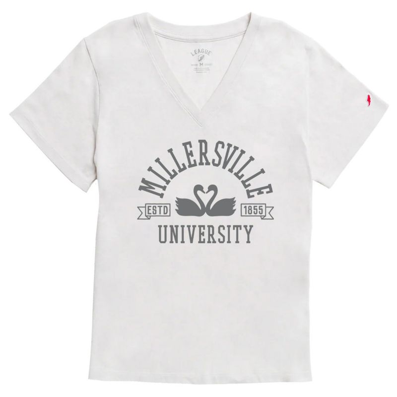 Intramural Boyfriend V-Tee with Swans Heather Canvas