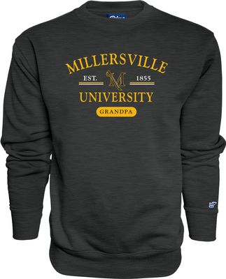 Millersville University Embroidered Grandpa Crew Charcoal