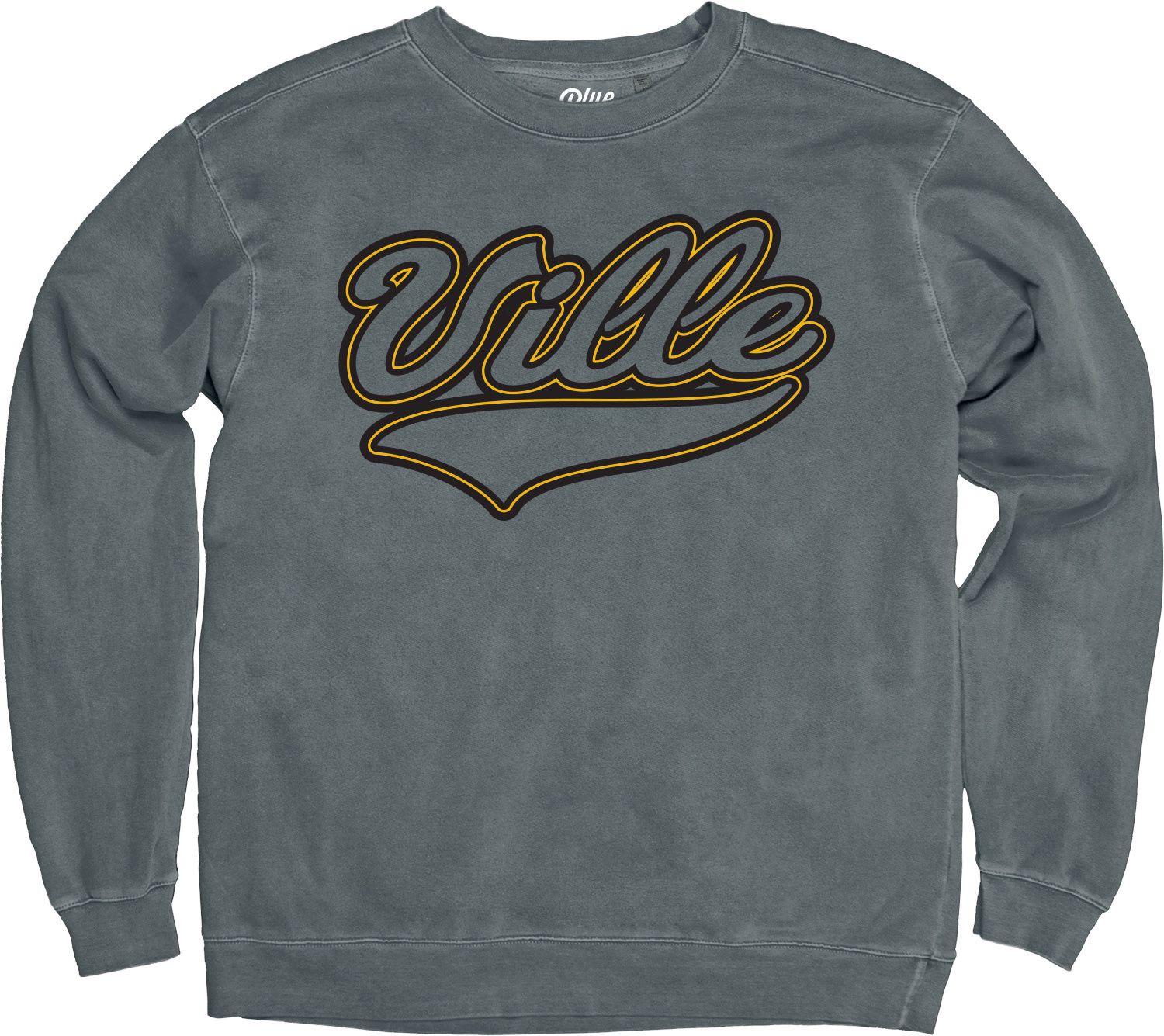 Overdyed Suede Script Ville Crew Steel