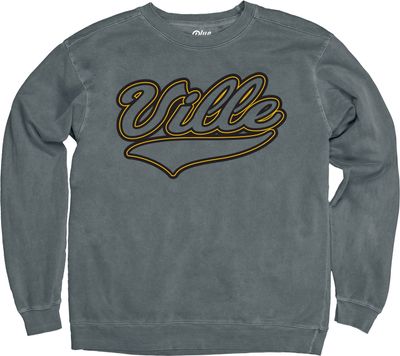 Overdyed Suede Script Ville Crew Steel