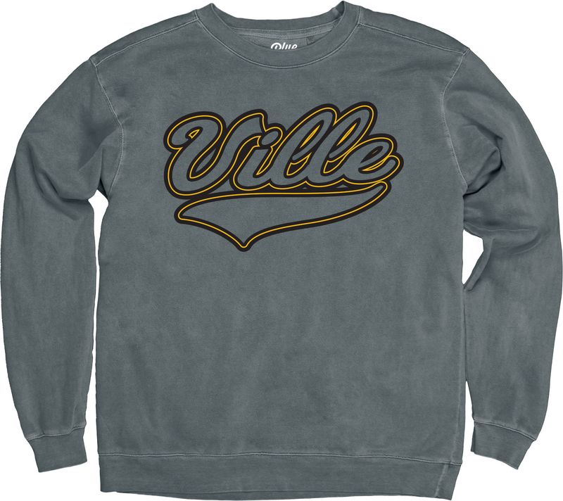 Overdyed Suede Script Ville Crew Steel