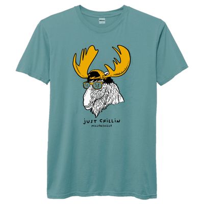 Just Chillin Moose Standard Tee Harbor