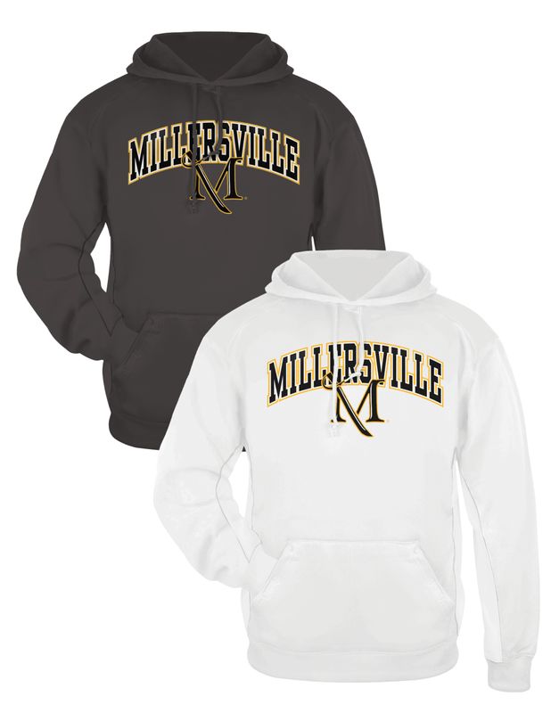 B-Core Hood Millersville Applique with M-Sword
